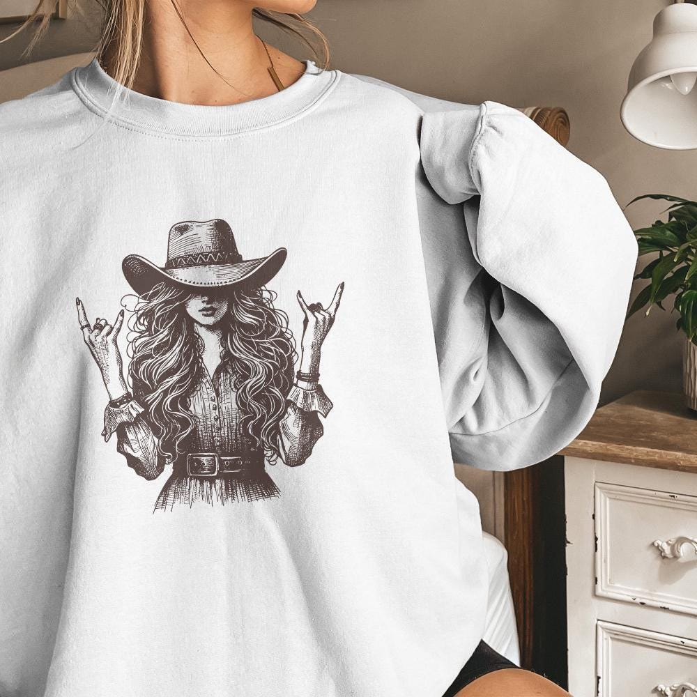 Cowgirl PNG, Sublimation Design - 300 DPI Design for T-Shirt