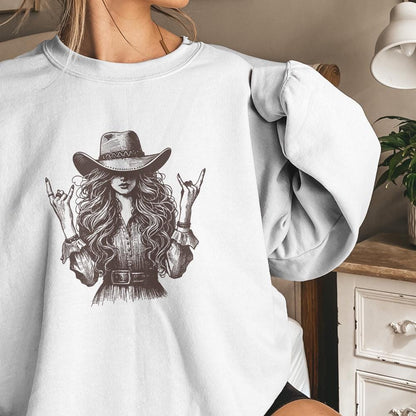 Cowgirl PNG, Sublimation Design - 300 DPI Design for T-Shirt