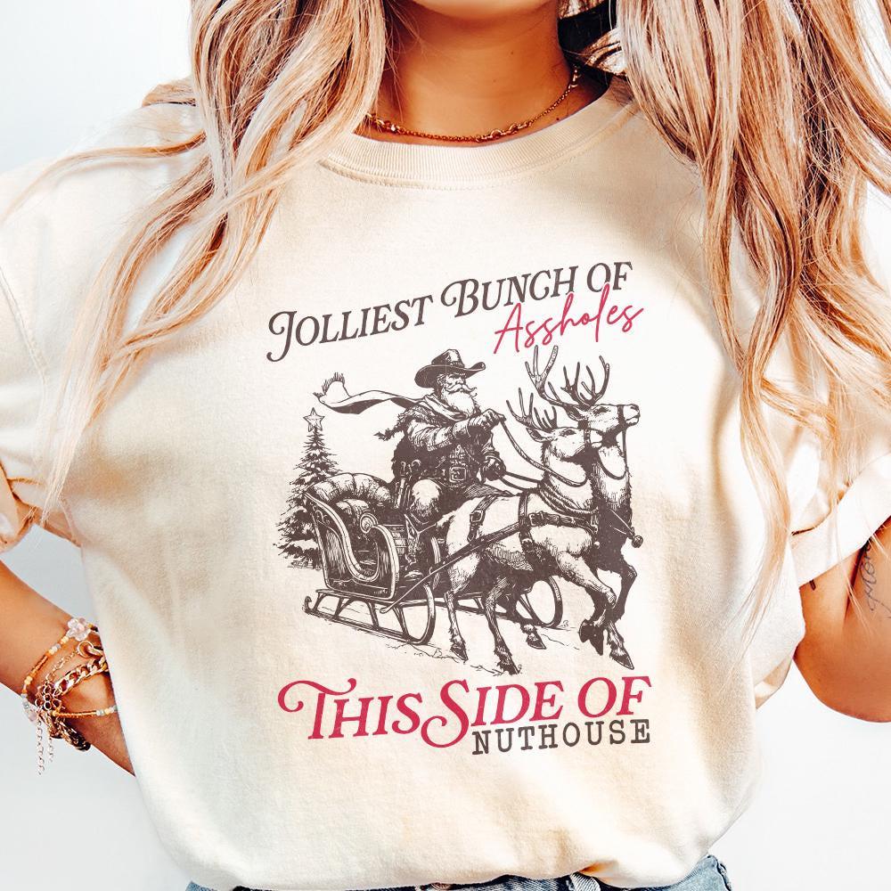 Jolliest Bunch PNG, Funny Christmas PNG - 300 DPI Design for T-Shirt