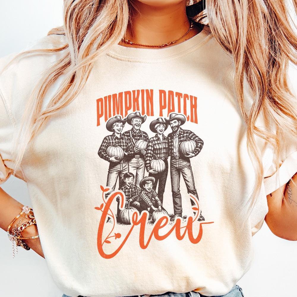 Pumpkin Patch Crew PNG, Cute Halloween Shirt - 300 DPI Design for T-Shirt