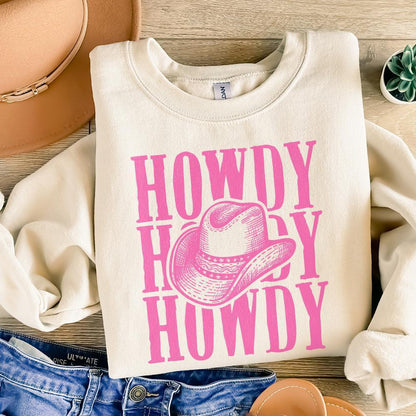 Western Cowgirl PNG, Howdy Southern Design - 300 DPI Design for T-Shirt