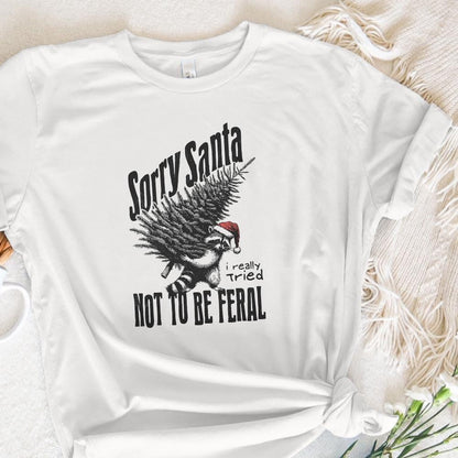 Sorry Santa, Feral Raccoon PNG - 300 DPI Design for T-Shirt