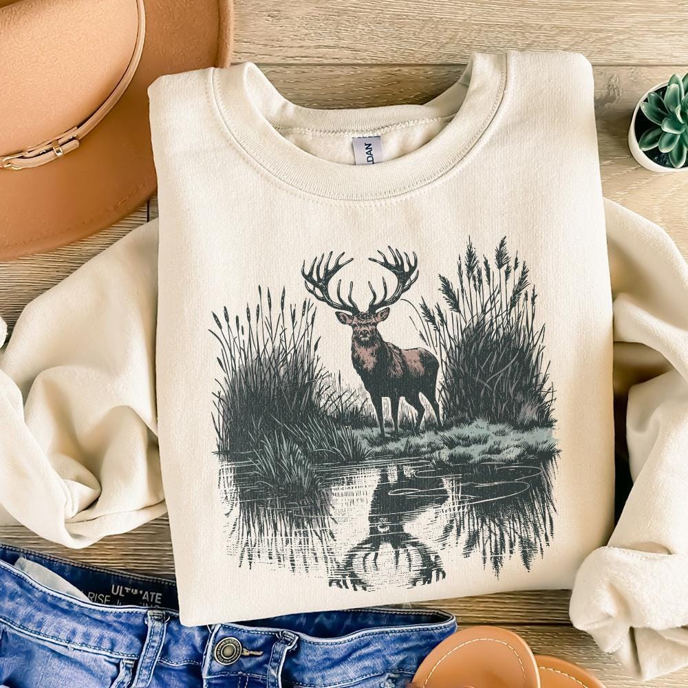 Deer Sublimation Design, Hunting PNG - 300 DPI Design for T-Shirt