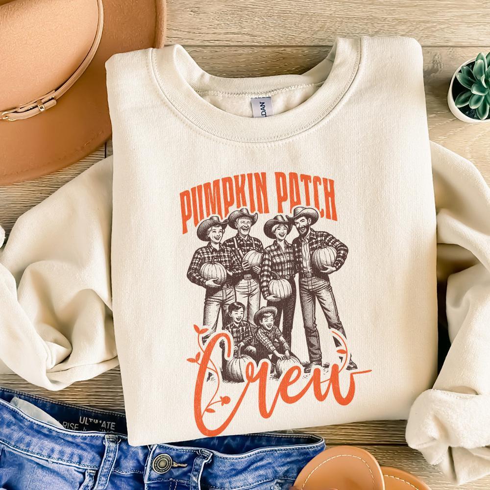 Pumpkin Patch Crew PNG, Cute Halloween Shirt - 300 DPI Design for T-Shirt