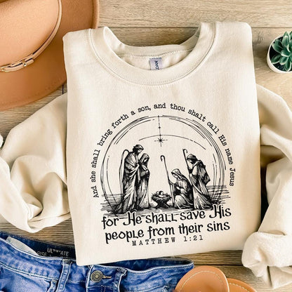 Christian Christmas PNG, Nativity Scene - 300 DPI Design for T-Shirt