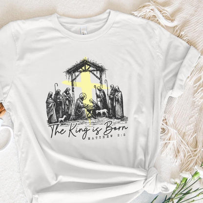 The King is Born PNG. Retro Religious Christmas PNG, Jesus Is the Reason