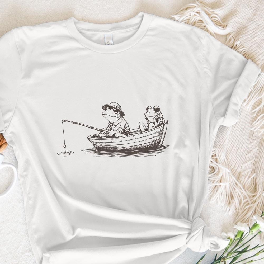 Vintage Frog Clip Art, Frog Sublimation PNG - 300 DPI Design for T-Shirt