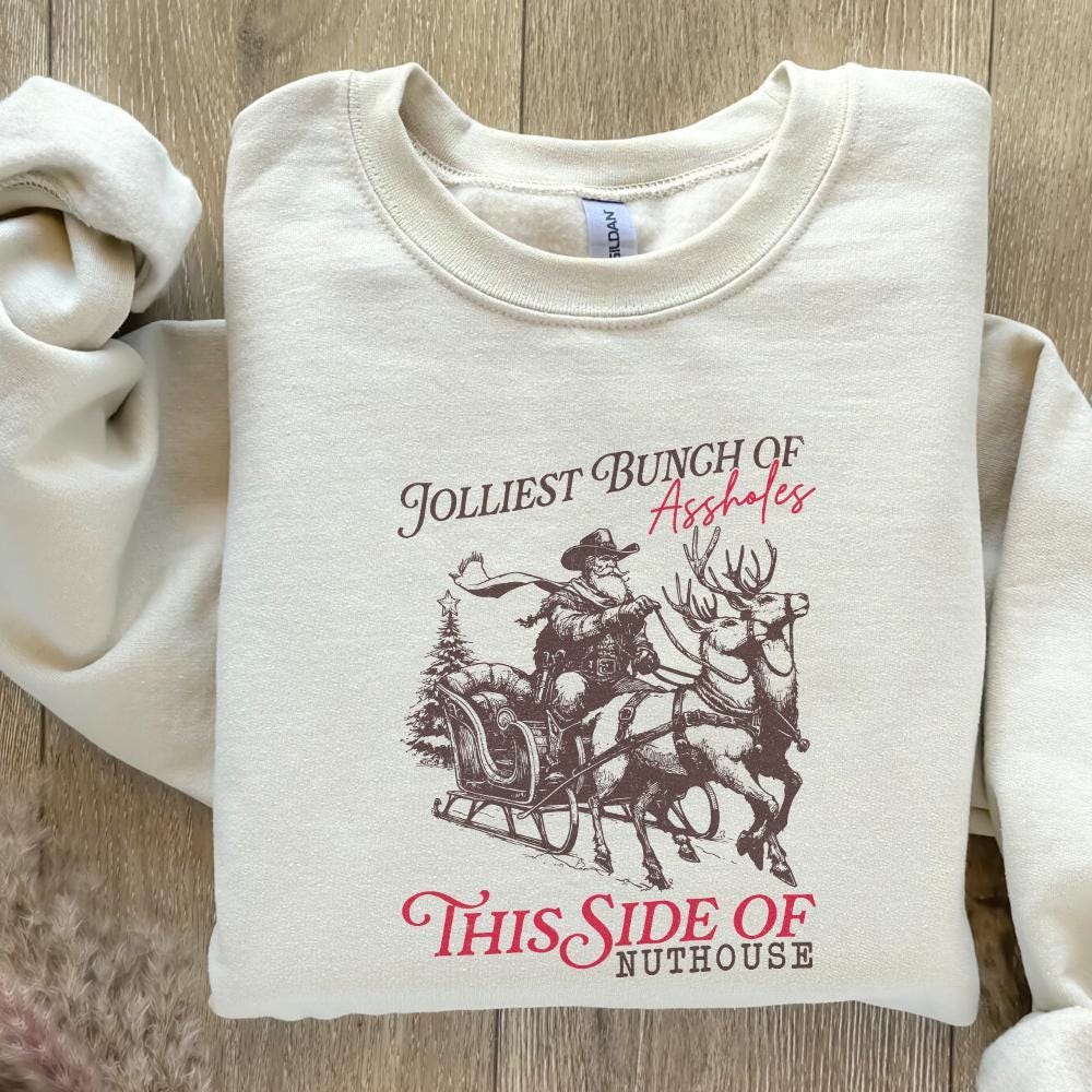 Jolliest Bunch PNG, Funny Christmas PNG - 300 DPI Design for T-Shirt