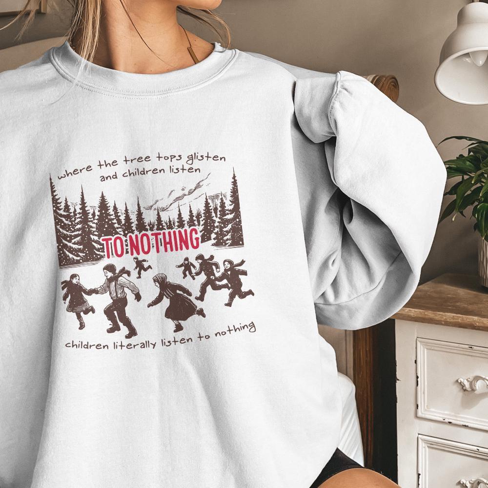 Tree Tops Glisten PNG, Funny Christmas png - 300 DPI Design for T-Shirt