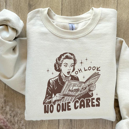 Oh Look No One Cares Png, Retro Sassy Sarcastic Png - 300 DPI Design for