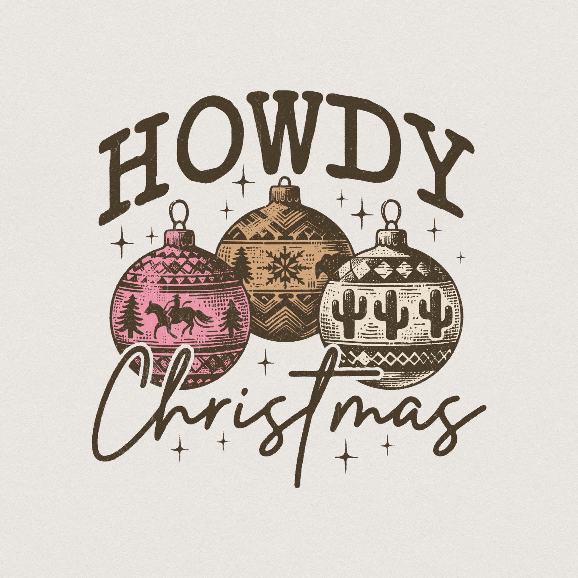 Howdy Christmas PNG, Western Sublimation Design - 300 DPI Design for
