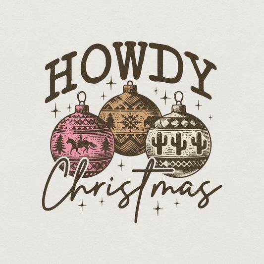 Howdy Christmas PNG, Western Sublimation Design - 300 DPI Design for