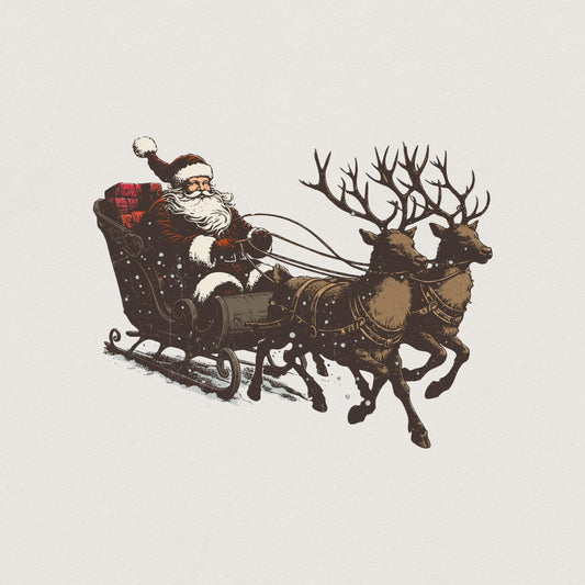 Santa Western Christmas PNG, Sublimation Design - 300 DPI Design for