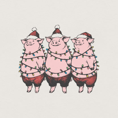 Christmas Pig Png, Merry Christmas PNG - 300 DPI Design for T-Shirt