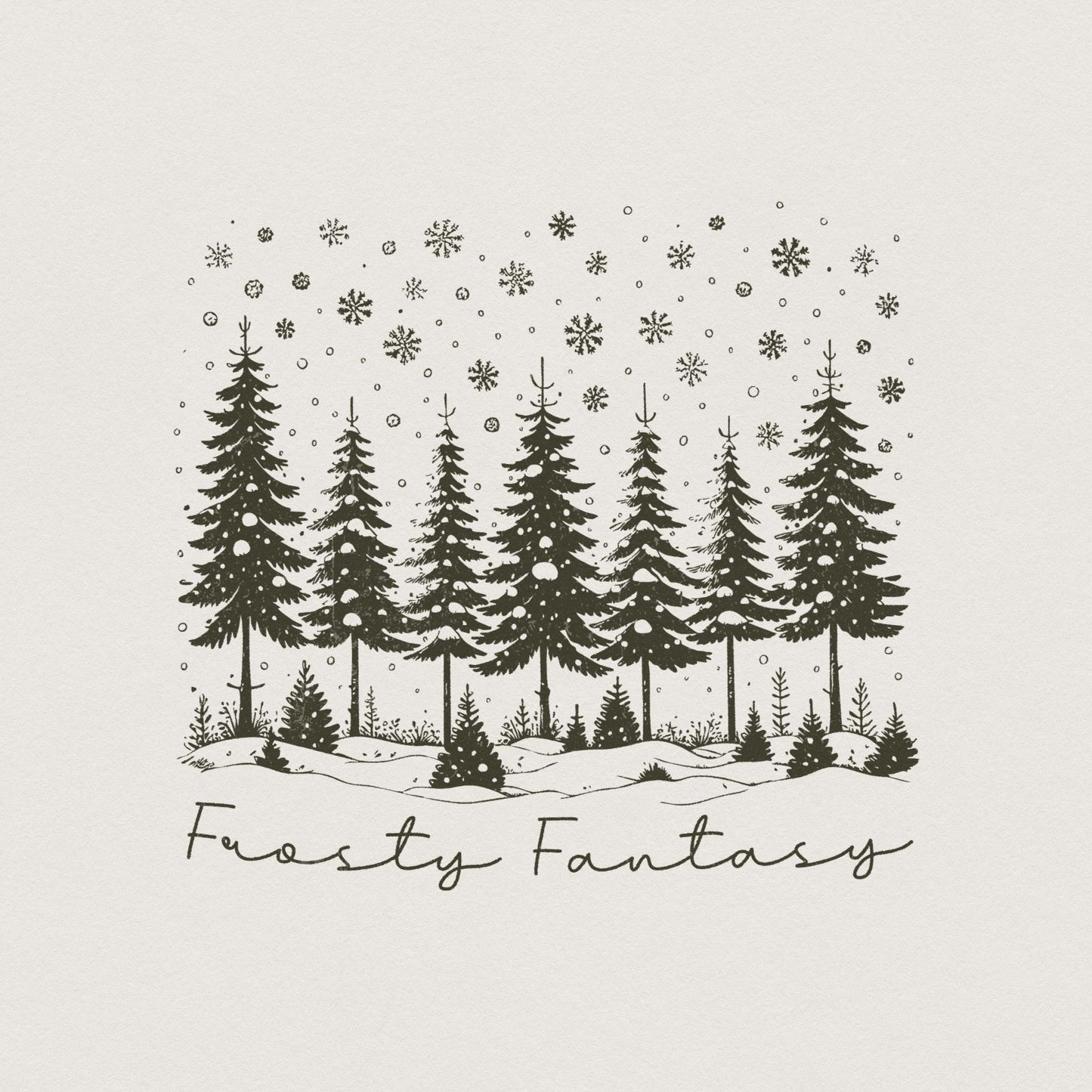Frosty Fantasy Png, Winter png - 300 DPI Design for T-Shirt