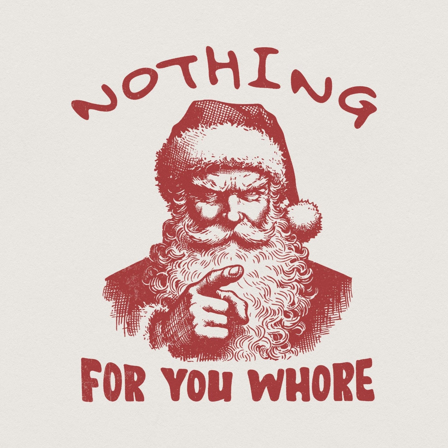 Funny Santa Claus PNG, Retro Christmas PNG - 300 DPI Design for T-Shirt