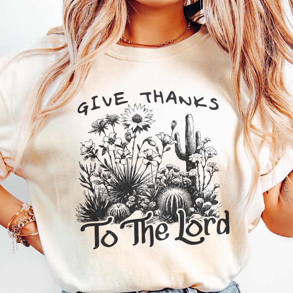 Give Thanks to Lord PNG, Fall Pumpkin Thanksgiving PNG - 300 DPI Design