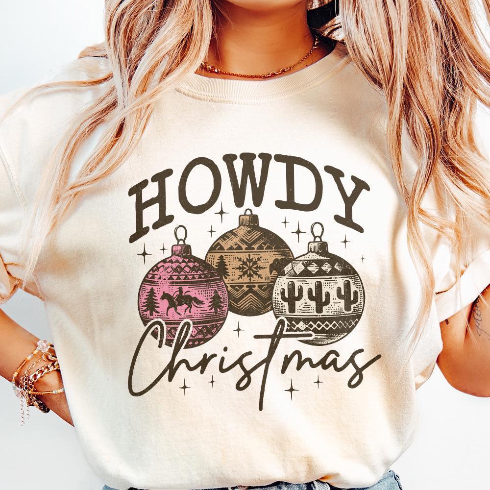 Howdy Christmas PNG, Western Sublimation Design - 300 DPI Design for