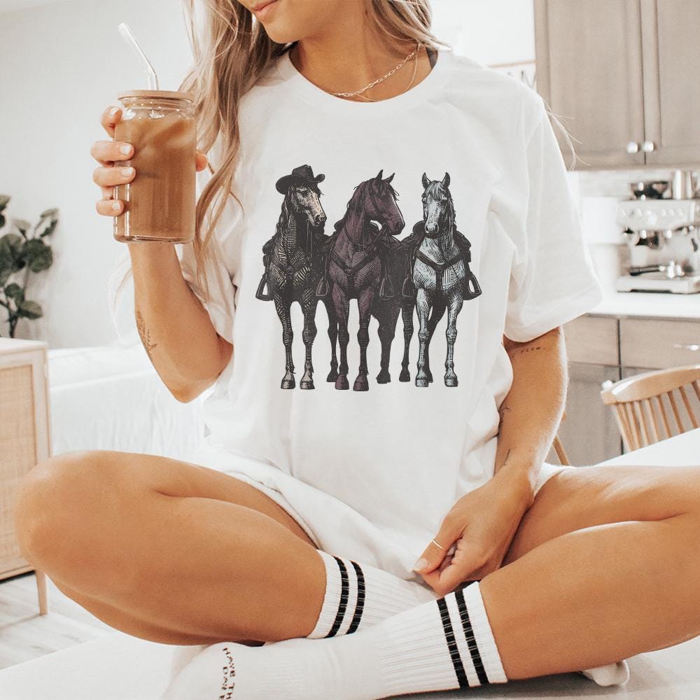 Western Horse PNG, Western Sublimation - 300 DPI Design for T-Shirt