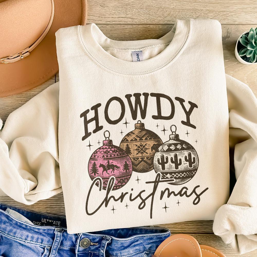 Howdy Christmas PNG, Western Sublimation Design - 300 DPI Design for