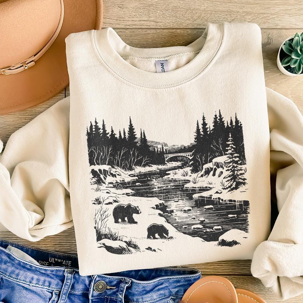 Grizzly Bear Clipart, Bear PNG - 300 DPI Design for T-Shirt