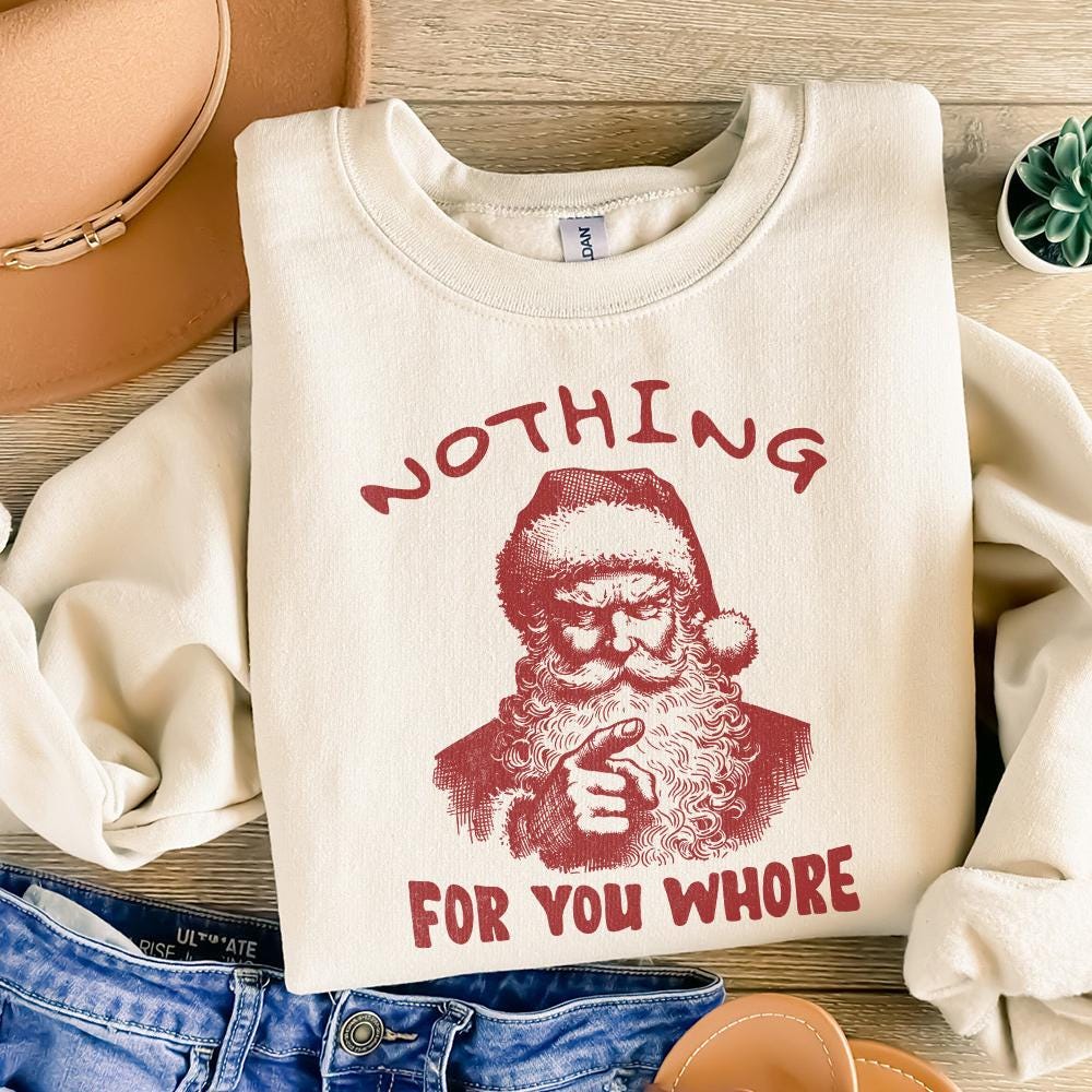 Funny Santa Claus PNG, Retro Christmas PNG - 300 DPI Design for T-Shirt