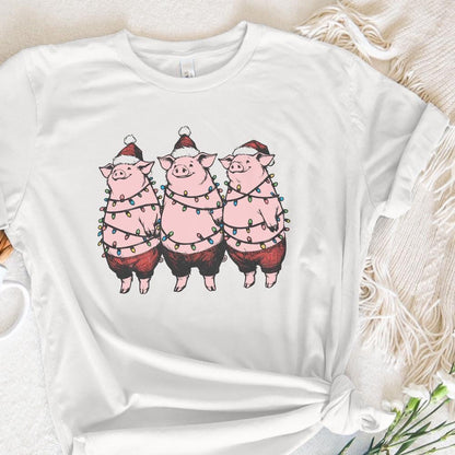 Christmas Pig Png, Merry Christmas PNG - 300 DPI Design for T-Shirt