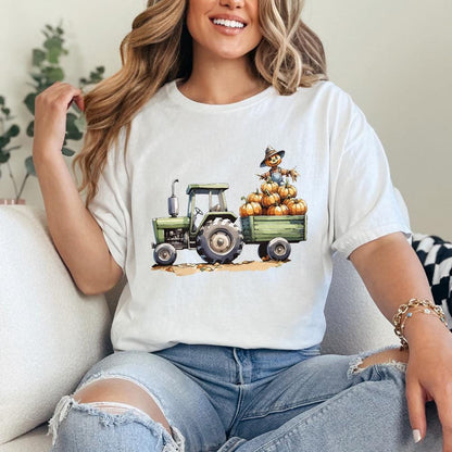 Fall Tractor PNG, Sublimation Designs - 300 DPI Design for T-Shirt