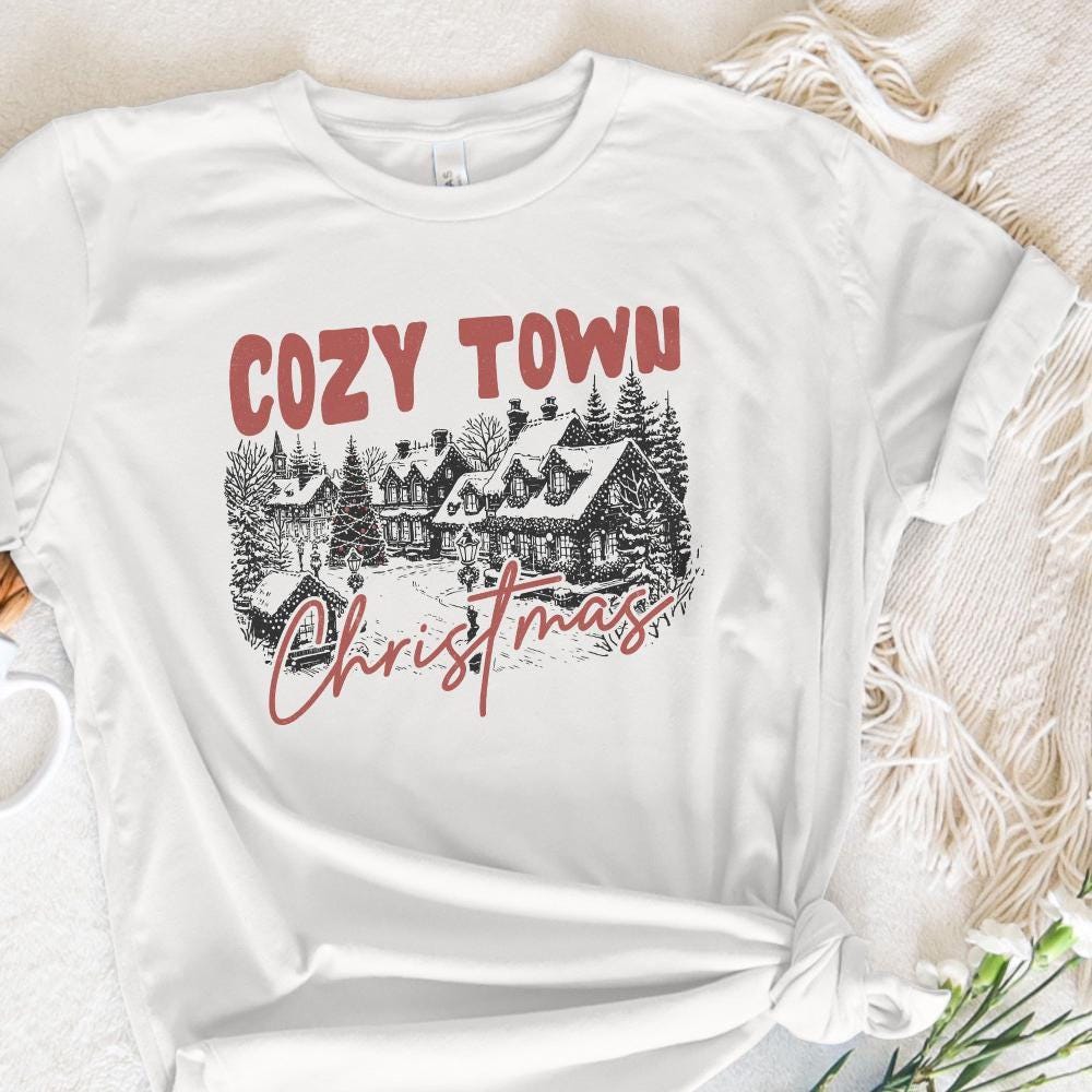 Cozy Town Christmas PNG, Retro Christmas Png - 300 DPI Design for T-Shirt