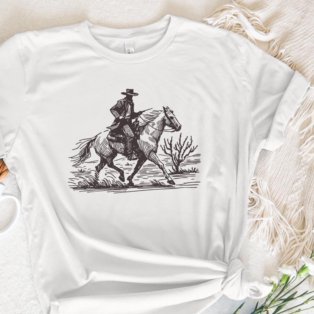 Cowboy in Desert PNG, Western Sublimation Design - 300 DPI Design for