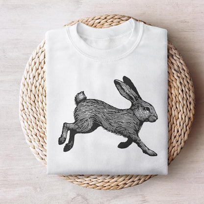 Cute Bunny Sillhouette Png, Adult Easter Png - 300 DPI Design for T-Shirt