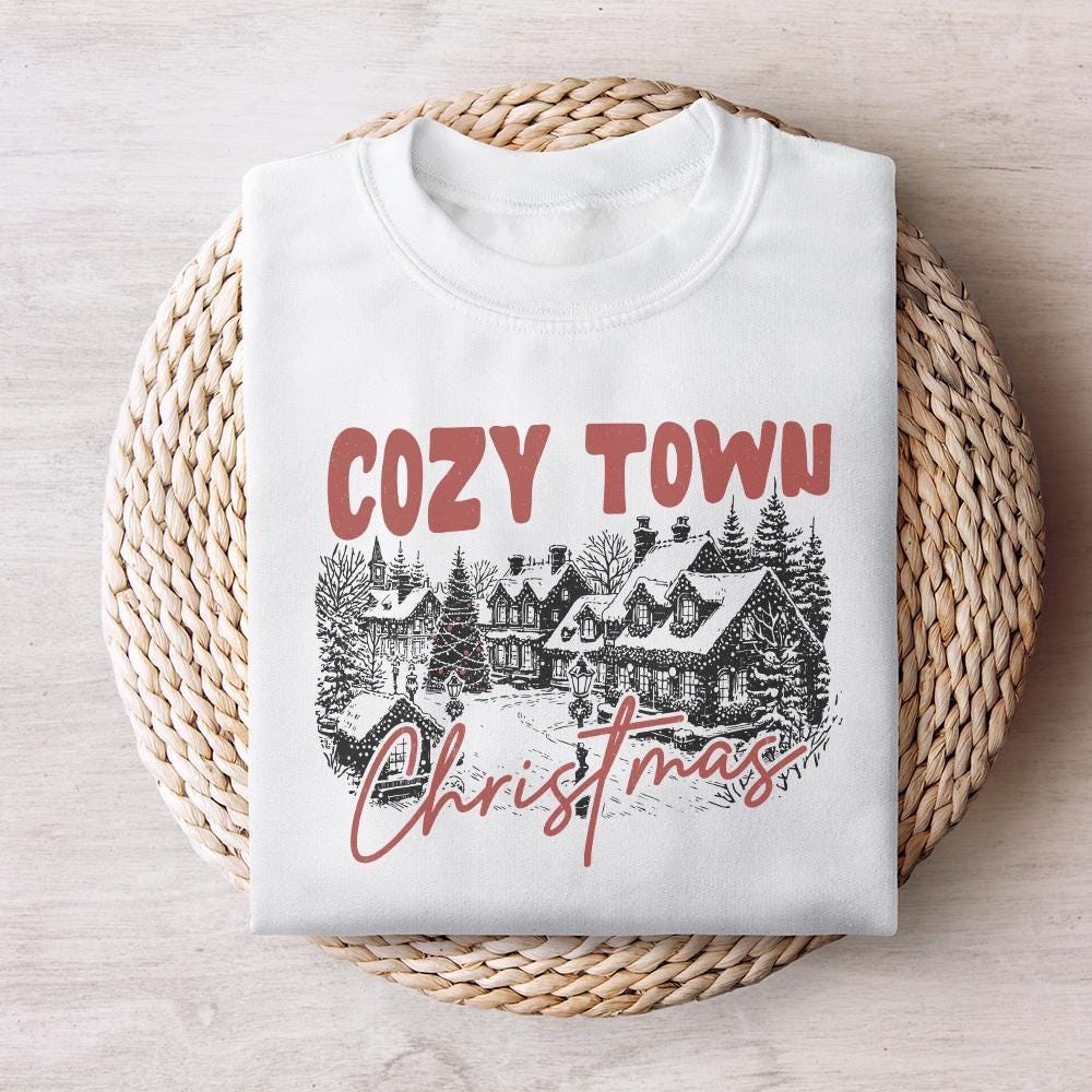 Cozy Town Christmas PNG, Retro Christmas Png - 300 DPI Design for T-Shirt