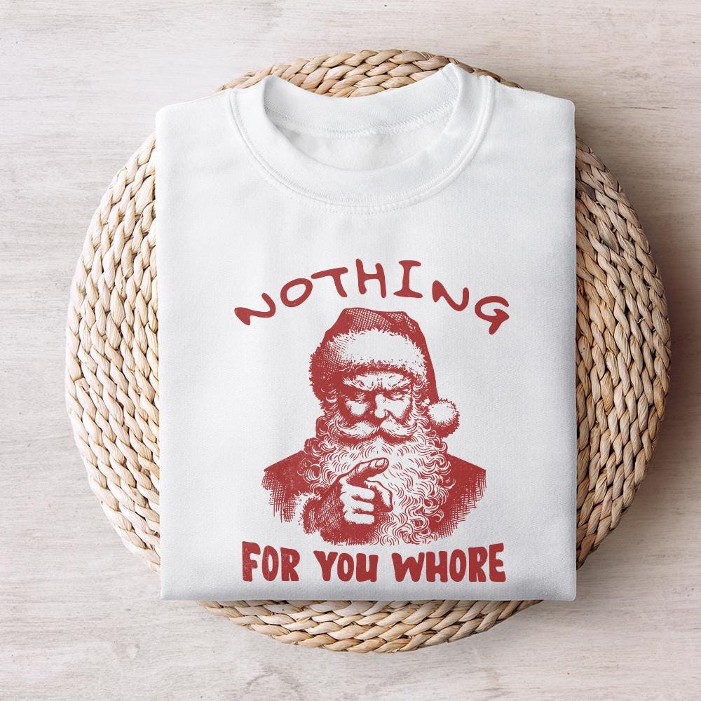 Funny Santa Claus PNG, Retro Christmas PNG - 300 DPI Design for T-Shirt