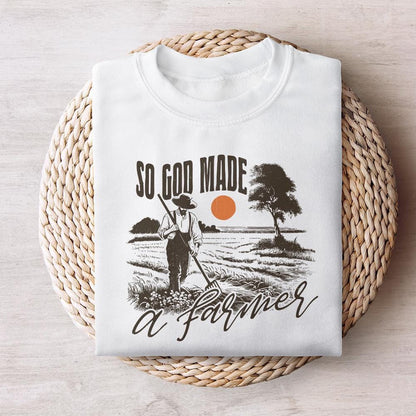So God Made a Farmer PNG, Christian Farmer png - 300 DPI Design for T-Shirt