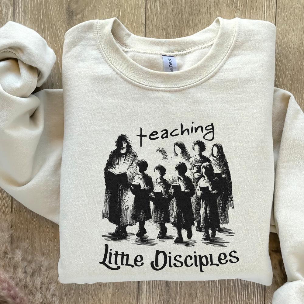 Teach Tiny Disciples png PNG, Christian Teacher Digital Download - 300