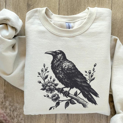 Crow Clipart PNG, Gothic Art Illustration - 300 DPI Design for T-Shirt