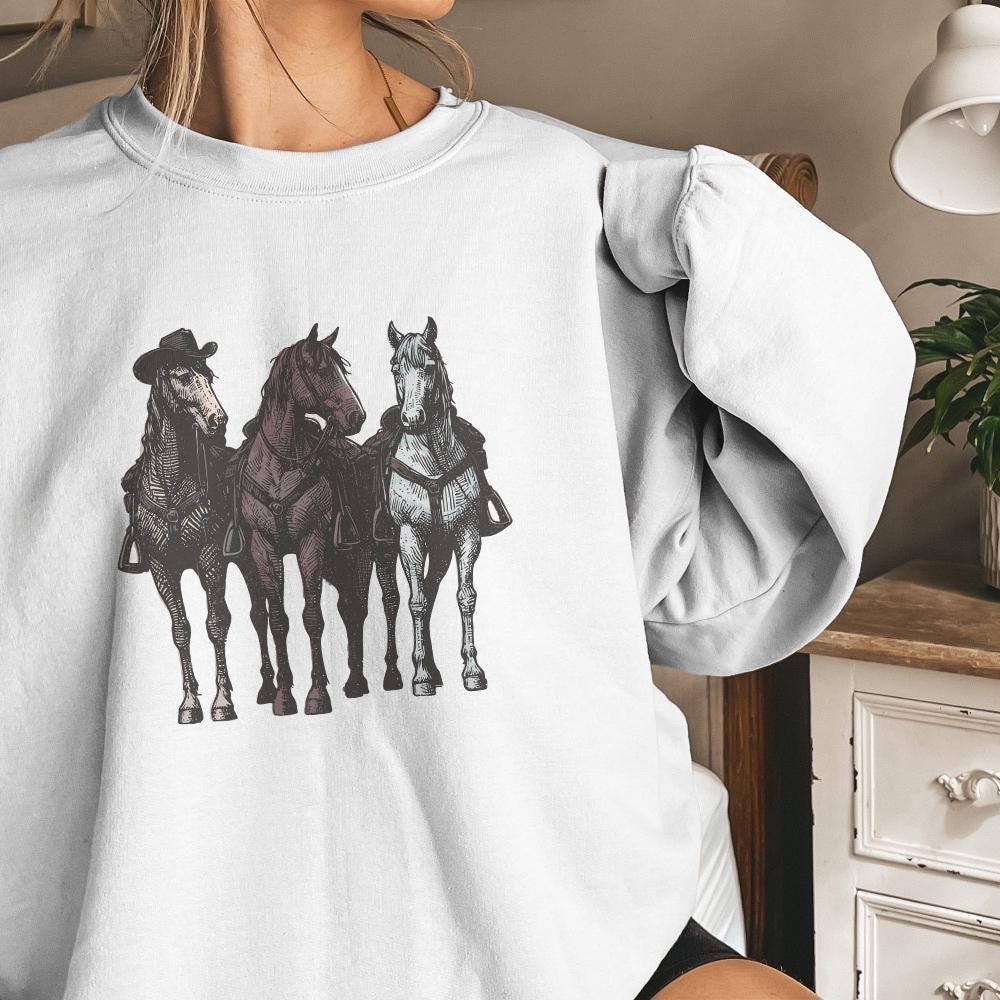 Western Horse PNG, Western Sublimation - 300 DPI Design for T-Shirt