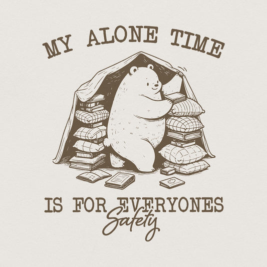 My Alone Time Is For Everyone's Safety PNG, Trendy Vintage Angel Design -