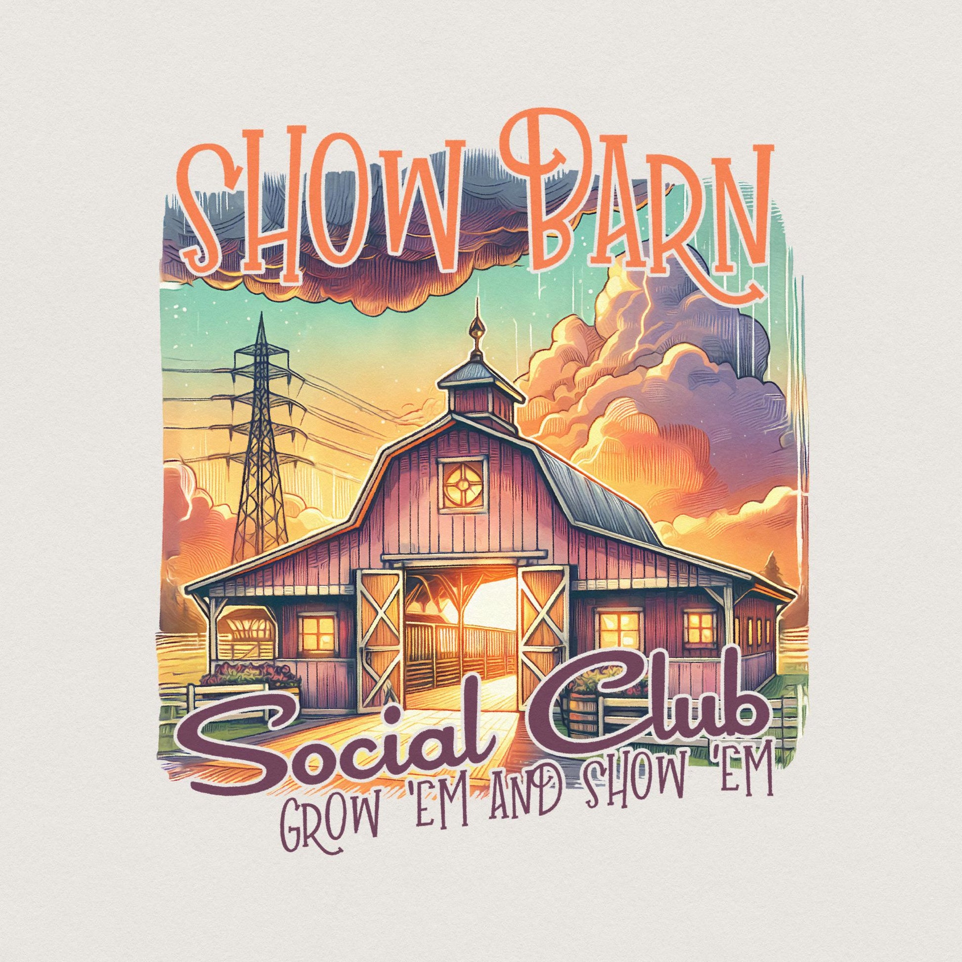 Show Barn Social Club PNG, Stock Show PNG - 300 DPI Design for T-Shirt