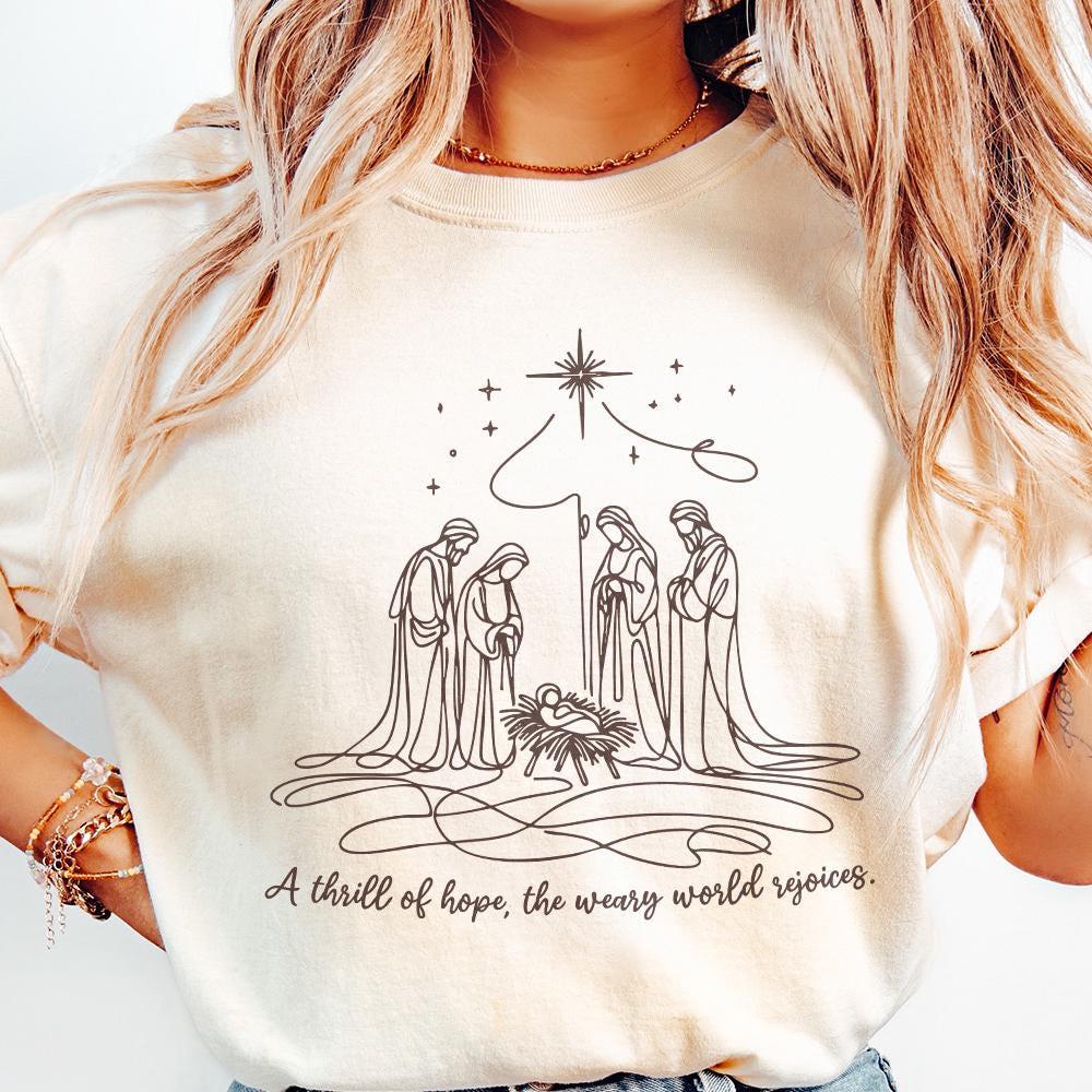 A Thrill of Hope Nativity png PNG, Christian Christmas Clipart - 300 DPI