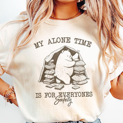 My Alone Time Is For Everyone's Safety PNG, Trendy Vintage Angel Design -