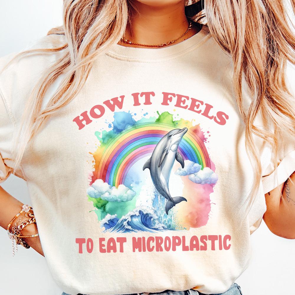 How it Feels to Eat Microplastic PNG, Sarcastic Download Art - 300 DPI