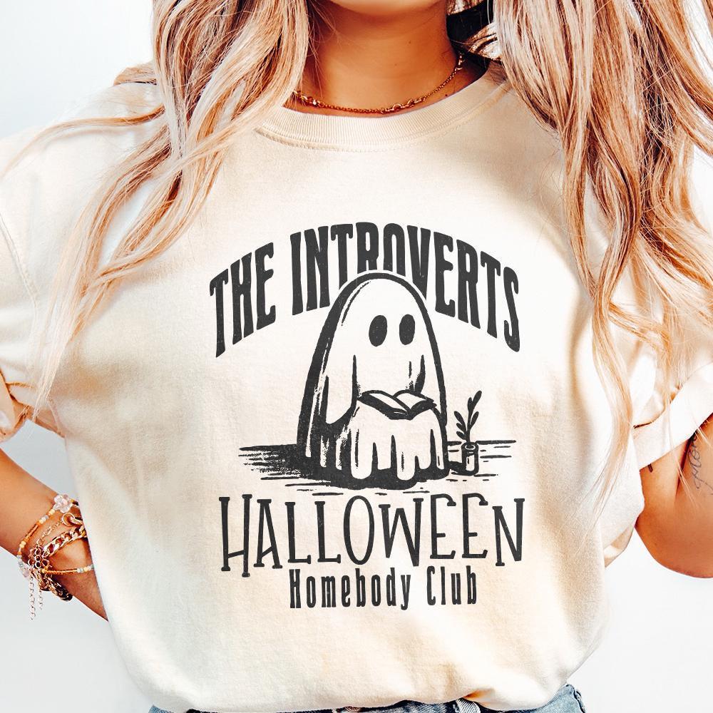 Vintage Halloween Homebody Club PNG, Retro Mid Century Modern Introvert