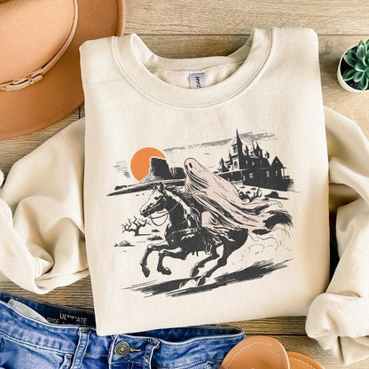 Cowboy Ghost Horse PNG, Halloween Shirt Digital Download - 300 DPI Design