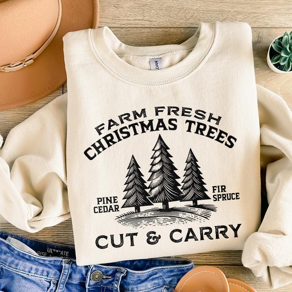 Farm Fresh Christmas Tree PNG, Merry Christmas Png - 300 DPI Design for