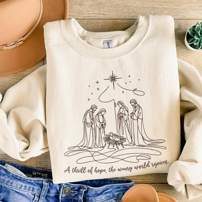 A Thrill of Hope Nativity png PNG, Christian Christmas Clipart - 300 DPI