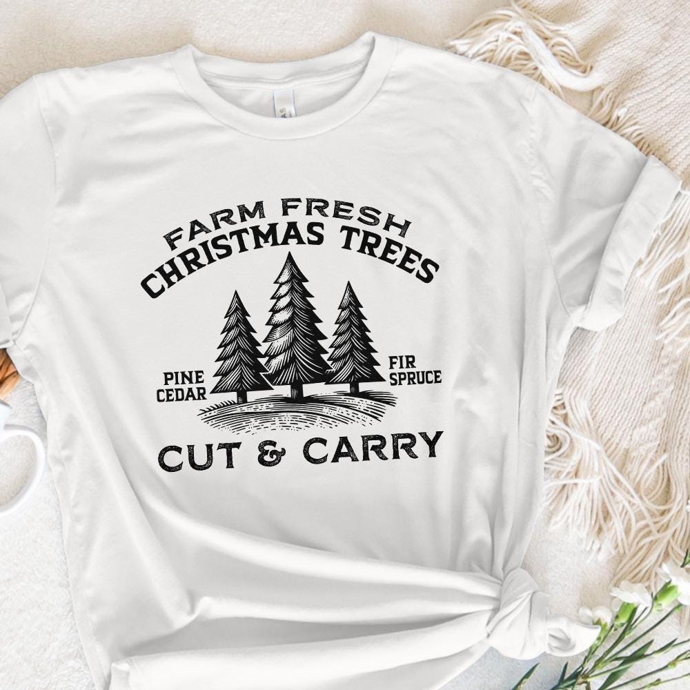 Farm Fresh Christmas Tree PNG, Merry Christmas Png - 300 DPI Design for