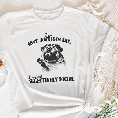Selectively Social Antisocial PNG, Funny Trendy Introvert Design - 300