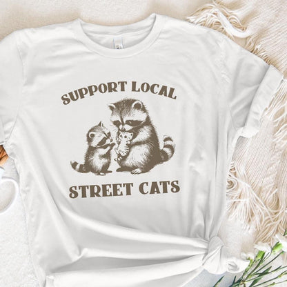 Support Your Local Street Cats Png, Funny Raccoon Png - 300 DPI Design