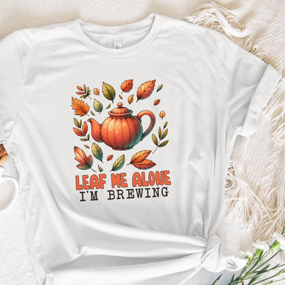 Leaf Me Alone PNG, Funny Fall Sublimation - 300 DPI Design for T-Shirt